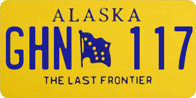 AK license plate GHN117