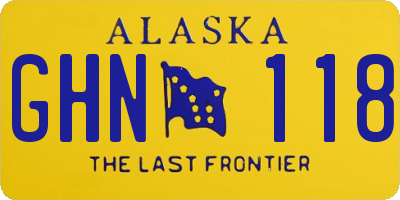 AK license plate GHN118