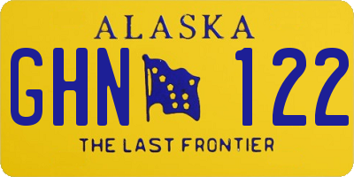 AK license plate GHN122