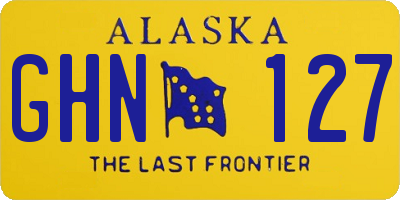 AK license plate GHN127