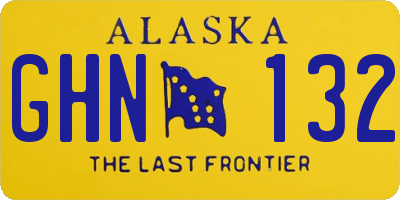 AK license plate GHN132