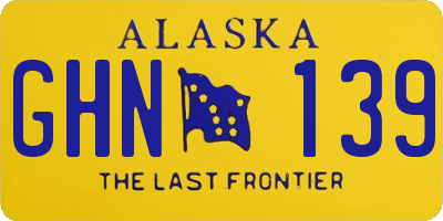 AK license plate GHN139