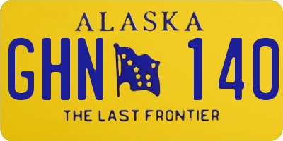 AK license plate GHN140