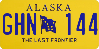 AK license plate GHN144