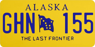 AK license plate GHN155