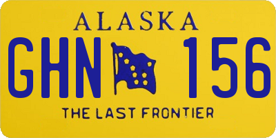 AK license plate GHN156