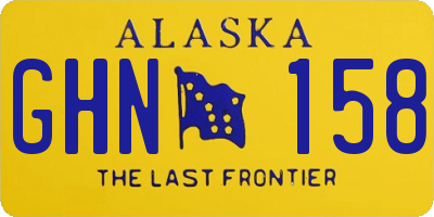 AK license plate GHN158