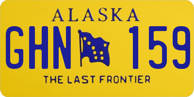 AK license plate GHN159