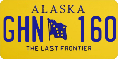 AK license plate GHN160