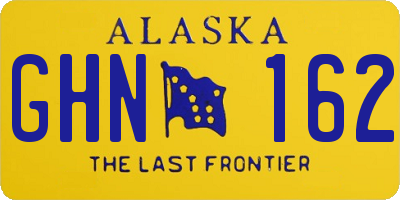 AK license plate GHN162