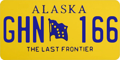 AK license plate GHN166