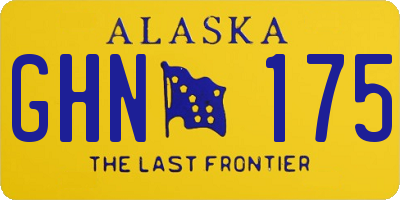 AK license plate GHN175