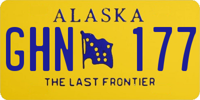 AK license plate GHN177