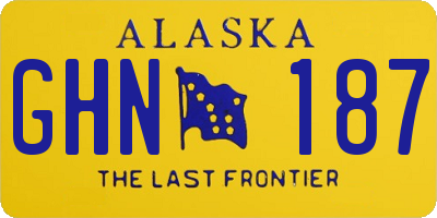 AK license plate GHN187