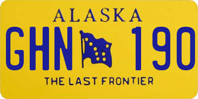 AK license plate GHN190