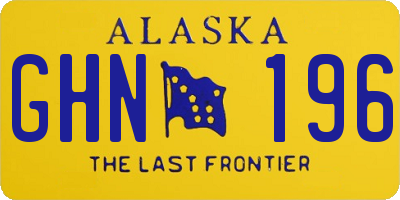 AK license plate GHN196