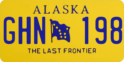 AK license plate GHN198