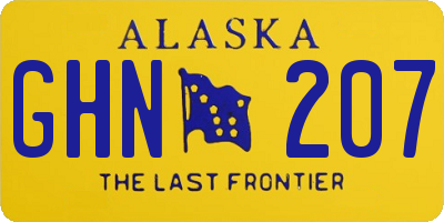 AK license plate GHN207