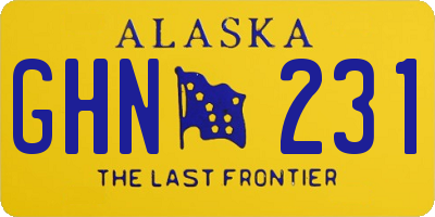AK license plate GHN231