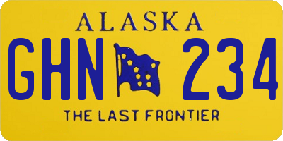 AK license plate GHN234
