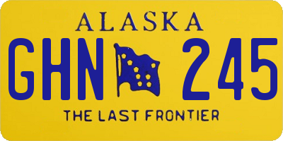 AK license plate GHN245