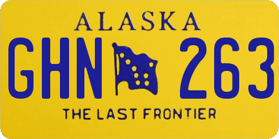 AK license plate GHN263