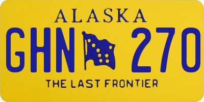 AK license plate GHN270