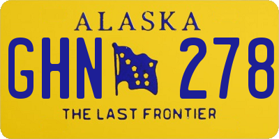 AK license plate GHN278