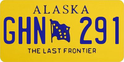 AK license plate GHN291