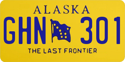 AK license plate GHN301