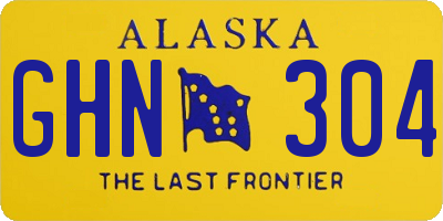 AK license plate GHN304