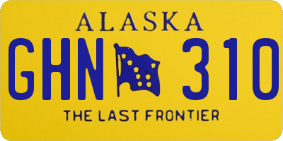 AK license plate GHN310