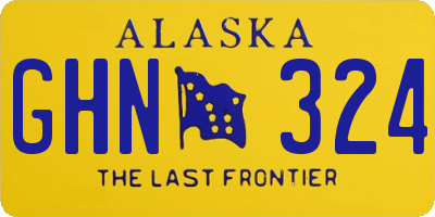 AK license plate GHN324