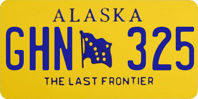 AK license plate GHN325