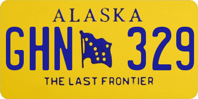 AK license plate GHN329