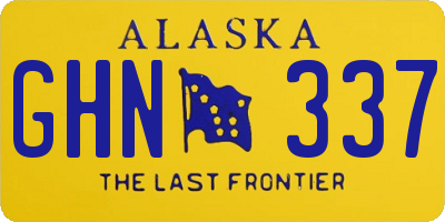 AK license plate GHN337