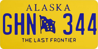 AK license plate GHN344