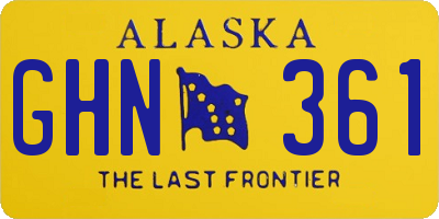 AK license plate GHN361