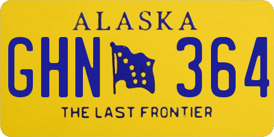 AK license plate GHN364
