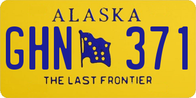 AK license plate GHN371