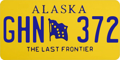 AK license plate GHN372