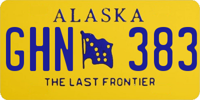 AK license plate GHN383