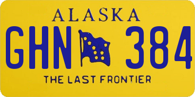 AK license plate GHN384