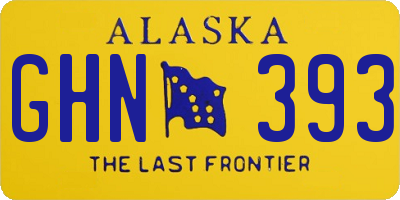AK license plate GHN393