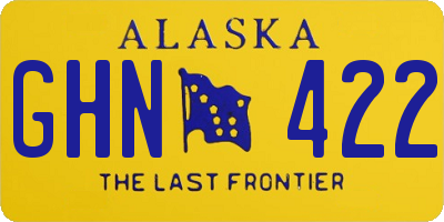 AK license plate GHN422