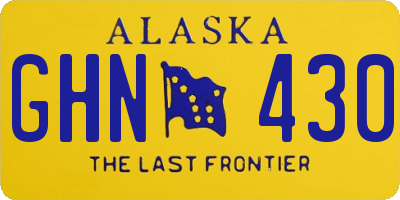 AK license plate GHN430