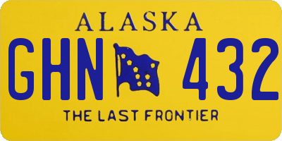AK license plate GHN432