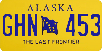 AK license plate GHN453