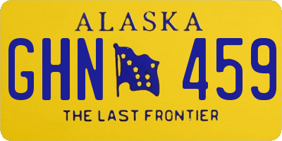 AK license plate GHN459