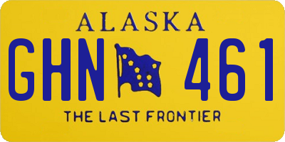 AK license plate GHN461